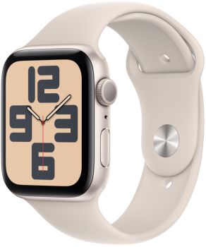 Apple Watch SE 2, 44 мм, корпус из алюминия цвета сияющая звезда, спортивный ремешок цвета сияющая звезда, GPS + Cellular, M/L